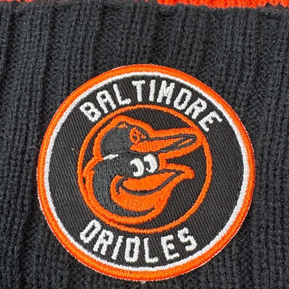 🧡 Baltimore Orioles ‘47 Brand OSFA Pom Beanie – NWT 🖤